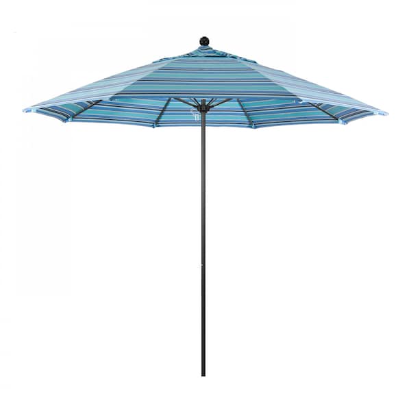 California Umbrella 9' Black Aluminum Market Patio Umbrella, Sunbrella Dolce Oasis 194061335444 - main